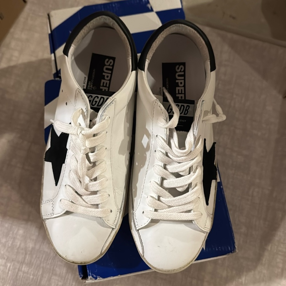 golden goose sneakers superstar white/black size 39